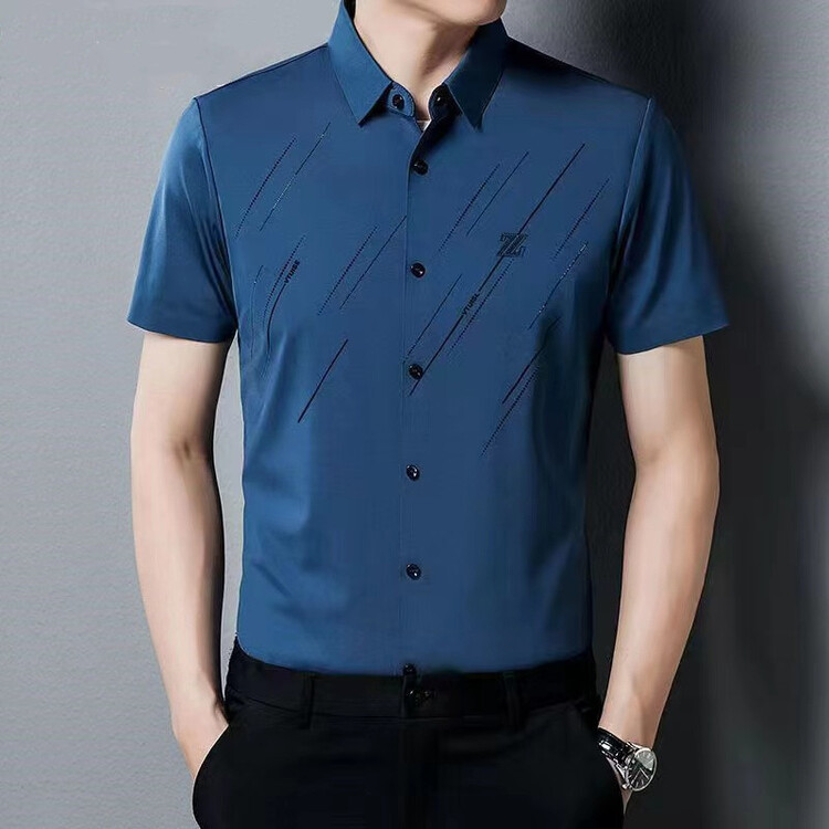 2303 Manga corta azul mecánica