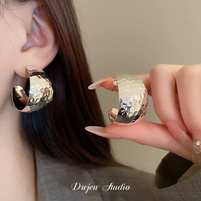 Серебряная игла, дизайн серьги, стиль легкой роскоши, стиль высокого качества, оптом