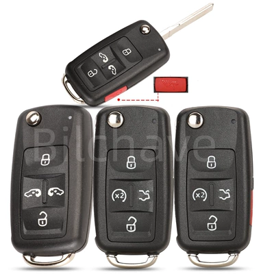 Suitable for Volkswagen 4/5 Key Tiguan Golf Sagitar Mk6 Polo Remote Control Foldableing Key Replacement Shell