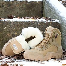 东北男士特厚雪地靴皮毛一体男鞋保暖防寒防滑加绒加厚羊毛棉鞋男