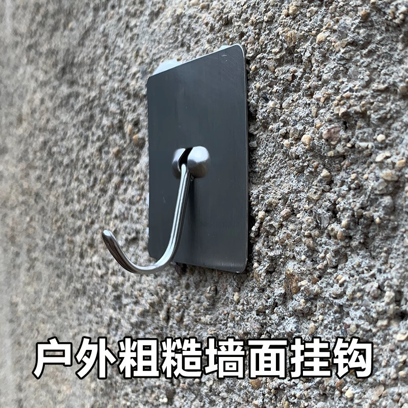 Stainless Steel Wall Hooks for Cement Walls, No Drilling Required, Suitable for Outdoor Rain Exposure, Rough and Uneven Exterior Walls, Flower Pot Adhesive Hooks