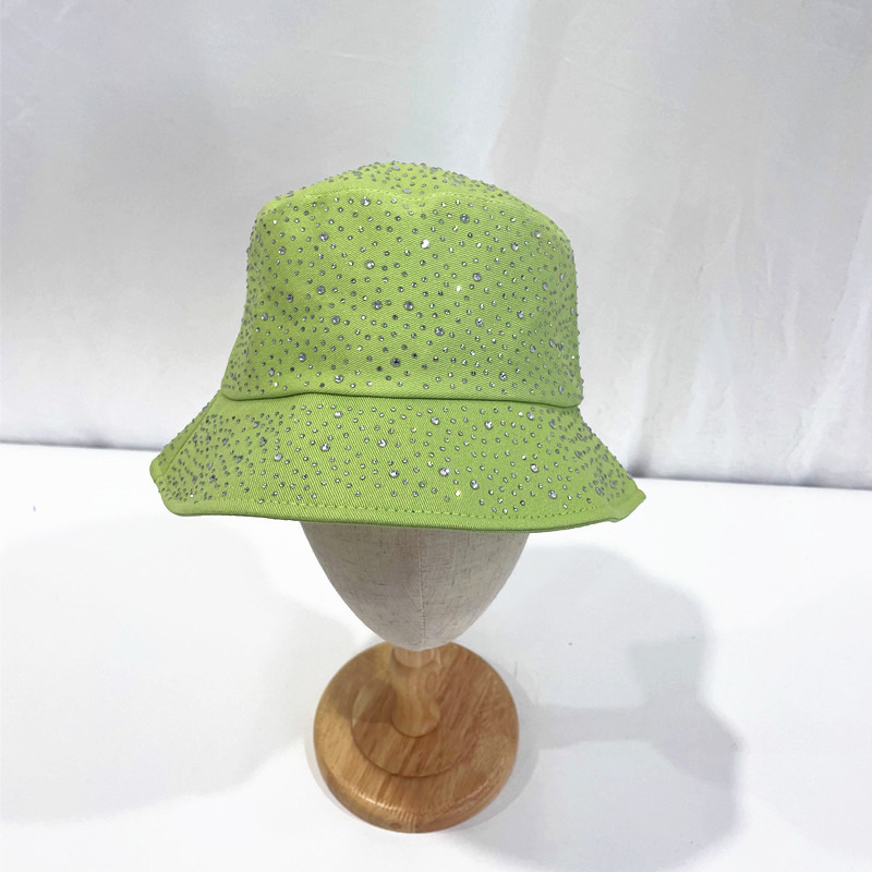 Women's Casual Elegant Solid Color Rhinestone Wide Eaves Bucket Hat display picture 7
