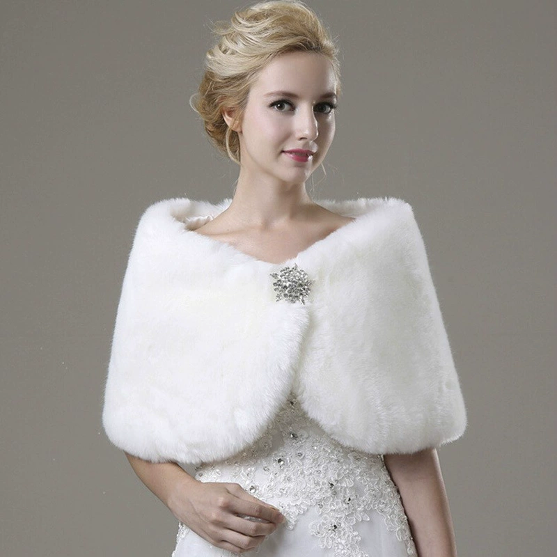 Утолщенный теплый белый платок с бриллиантовой пряжкой Европейская и американская Новая мода невесты свадебный платок питания фабрики оптом