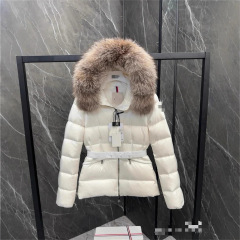 蒙家大毛领连帽羽绒服复古时髦百搭收腰显瘦保暖鹅绒外套羽绒服