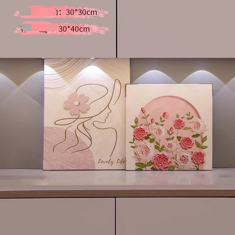 奶油床头餐厅客厅卧室温馨静享花开沙发装饰画高级玄关斗柜摆件画|undefined