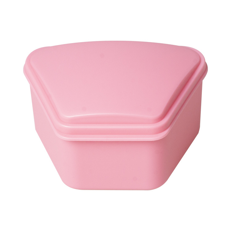Dental caja de dientes de color caja trapezoidal caja de almacenamiento de dientes titular caja de dentadura caja corrector caja de dientes caja de tirantes