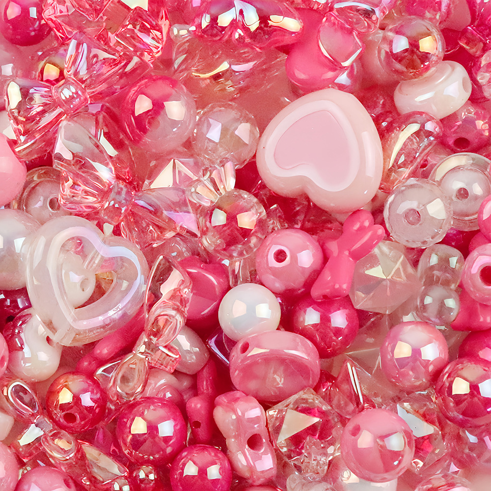 電気メッキUVカラー高光沢異形人魚姫穴あきビーズ手作りDIYネックレス携帯ストラップ材料パックアクセサリー