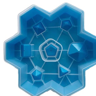 Cross-border New Four-layer Ice Cube Household Hexagonal Ice Mold Dice Ice Cube Mold Bar Ice Box