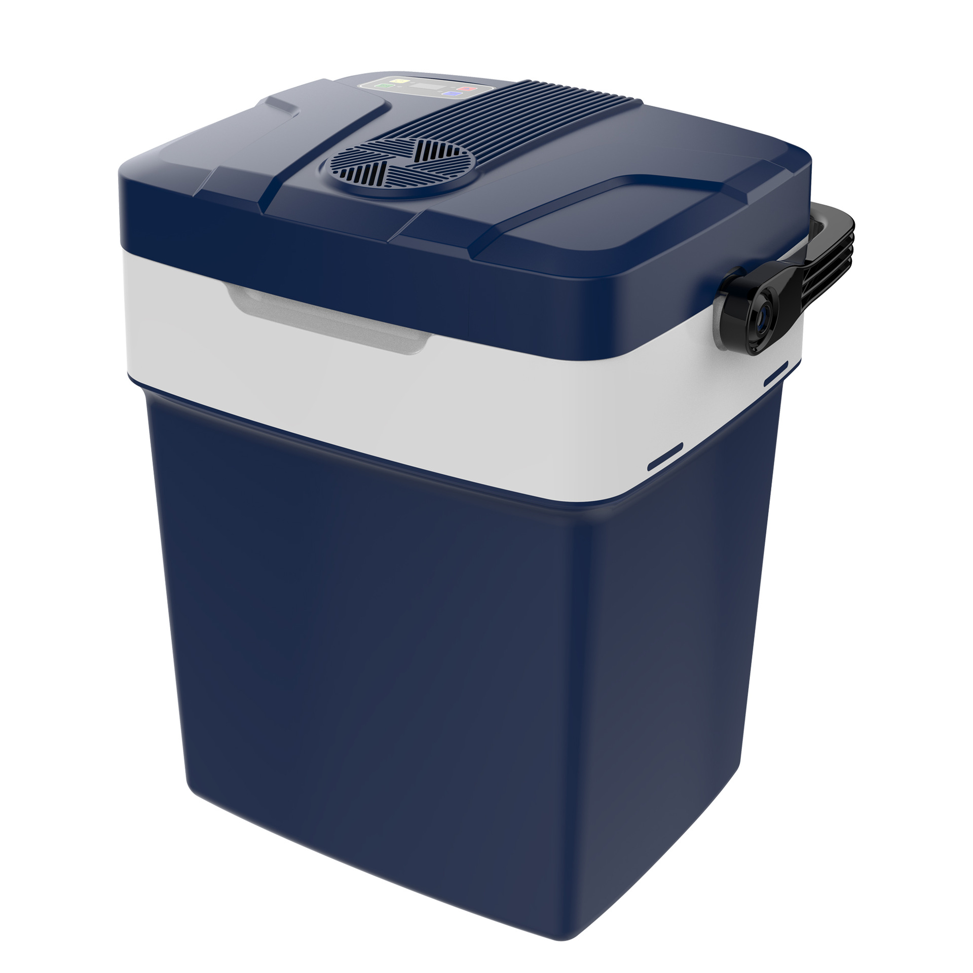 Procesamiento personalizado 29L mini refrigerador portátil automóvil dos usuarios fuera de la caja de aislamiento refrigerador portátil NC montado en automóvil