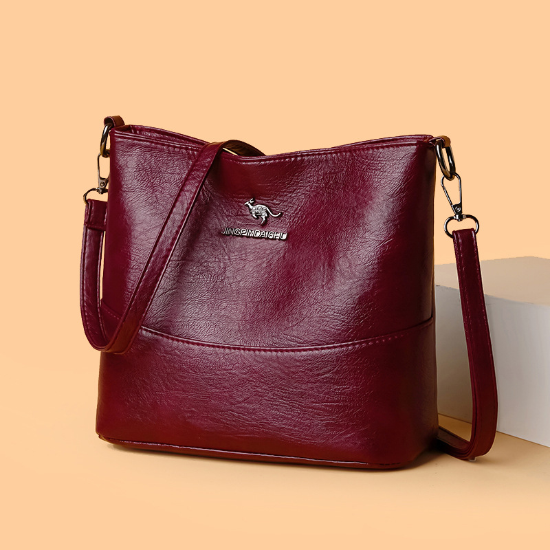 Cross-Border Simple Multi-Compartment Women's Bag Portable Bucket Bag 2025 New Fashion Splicing Shoulder Bag Versatile Crossbody Bag Cross-Border Simple Multi-Compartment Women's Bag Portable Bucket Bag 2025 New Fashion Splicing Shoulder Bag Versatile Crossbody Bag