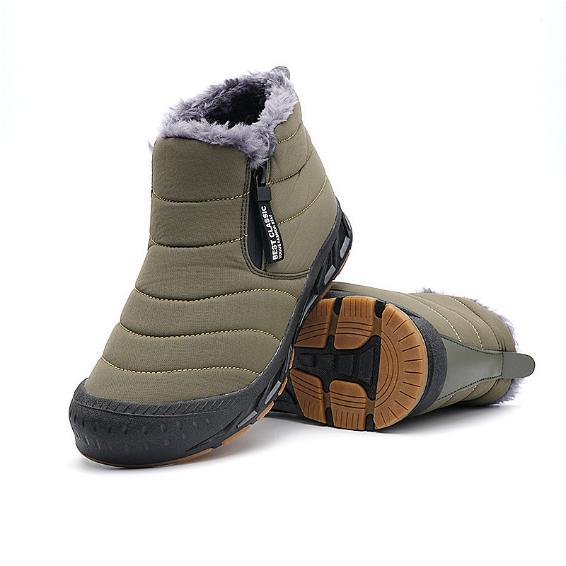 Zapatos acolchados de algodón para hombres y mujeres de comercio exterior 2310 invierno cálido montañismo gaobang forrado de lana botas de nieve al aire libre engrosadas zapatos de edad avanzada