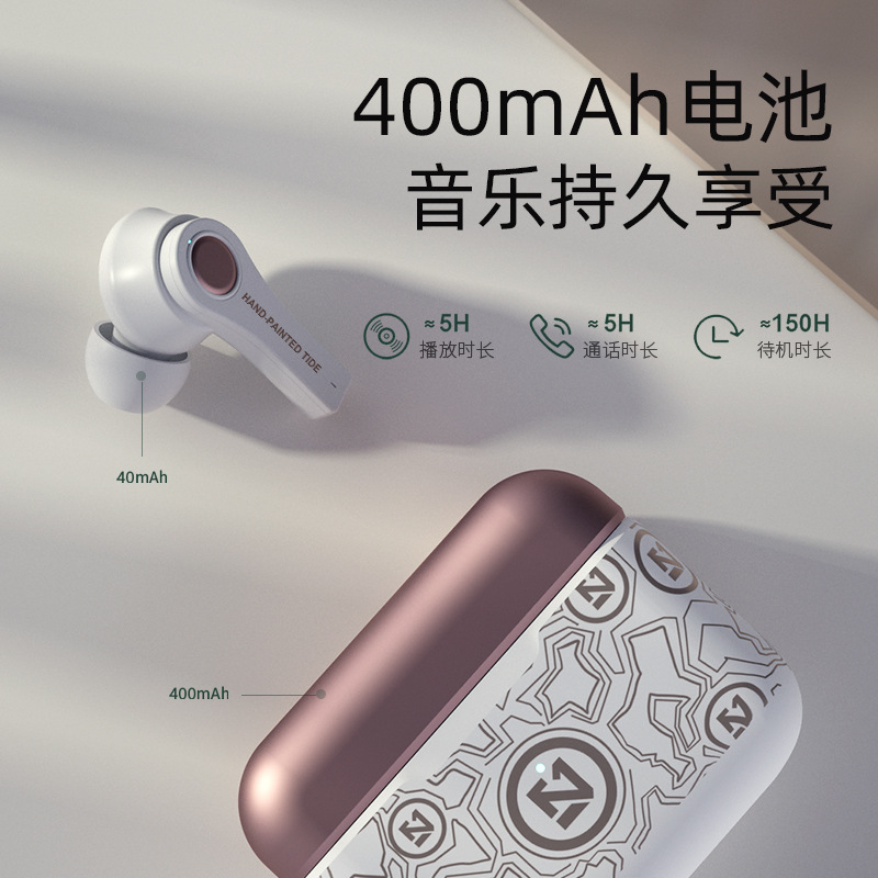 TS-100蓝牙耳机私模真无线5.0入耳式耳机tws游戏运动防水降噪耳麦