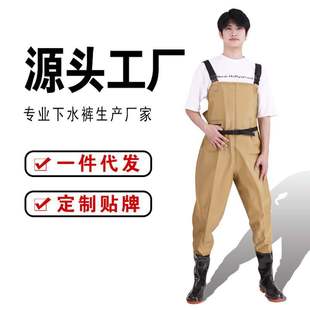 Red Poetry Rainwater Pants, Chest-Length Half-Body Thickened Fishing Suit, One-Piece Fishing Suit, Fishing Suit, Waterproof Pants Wholesale