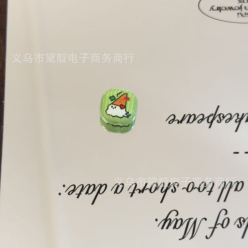 亚克力番茄狗插画馒头珠 diy自制包挂手机链钥匙扣发绳配件珠材料|undefined
