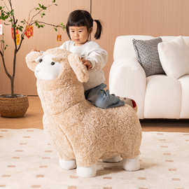 GWWD小绵羊羊羔绒小绵羊凳子客厅儿童小羊坐椅创意造型换鞋凳卡通
