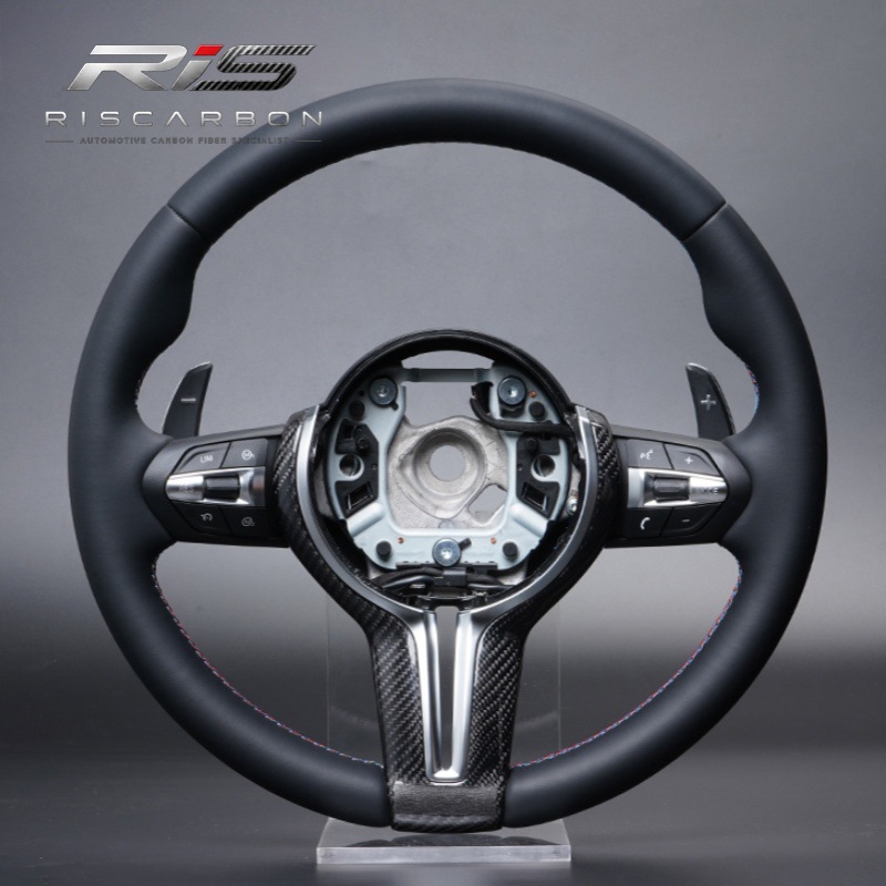 Carbon fiber steering wheel cover compatible with BMW F30F10F11F07F16F20F25F48F01E70E71