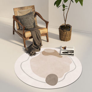 Round Carpet, Light Luxury, Simple Swivel Chair, Hanging Basket, Floor Mat, Sofa Foot Mat, Living Room Bedside Blanket, Stain-Resistant Manufacturer Direct Sale