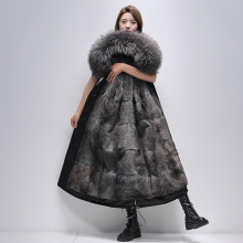 青根貂内胆派克服女2025冬季新款皮草外套女中长款可脱卸貂皮大衣