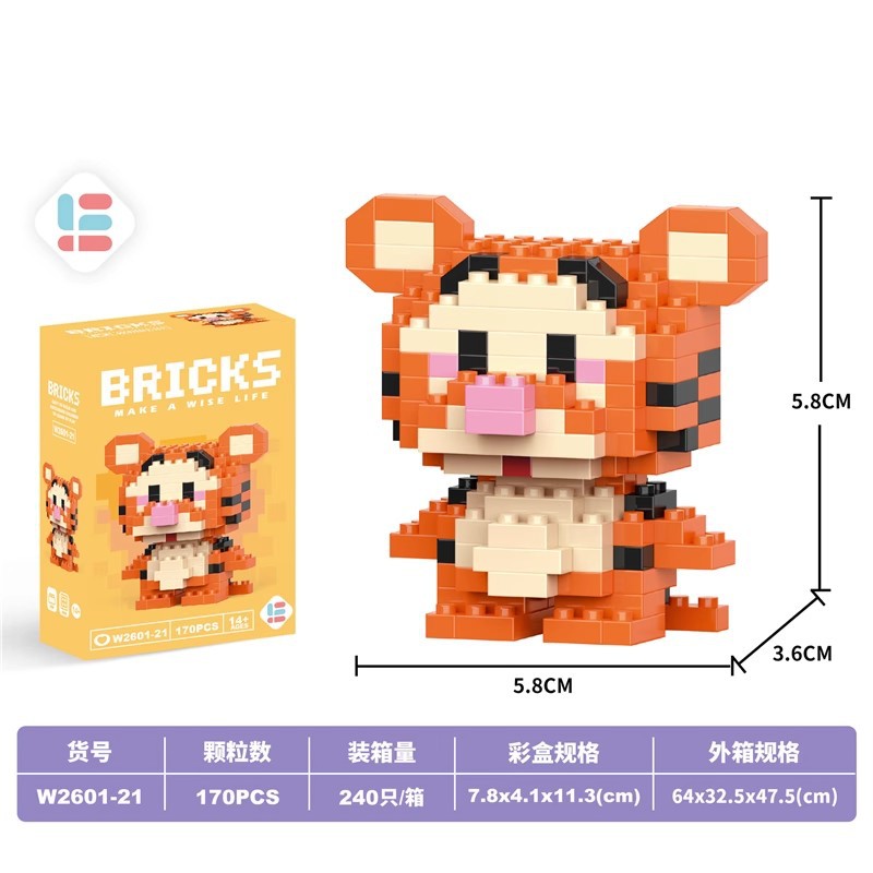Muñecas de dibujos animados compatibles Le ciego caja de partículas pequeñas bloques de construcción puzzle ensamblaje juguetes para niños regalos al por mayor image 50