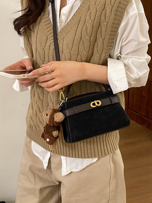 Bolso de mano de alta sensación 2026 nuevo retro esmerilado bolso cuadrado simple nicho bolso de mujer casual