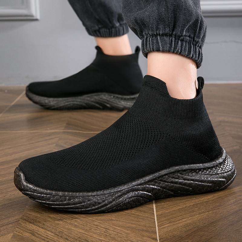 's New Men's Shoes For Autumn Are Breathable Sports Shock-absorbing Couple's Shoes, Mesh Casual Slip-on Loafers,_vogvips.com