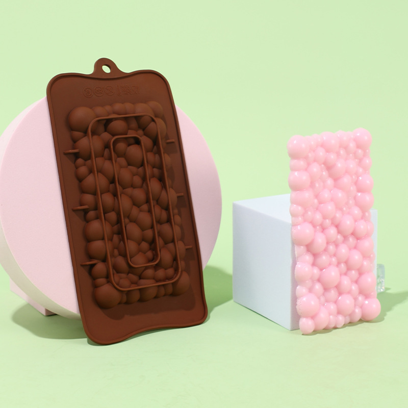 Mayorista transfronterizo burbuja de silicona de grado alimenticio DIY serie de placa completa chocolate molde de horneado doméstico