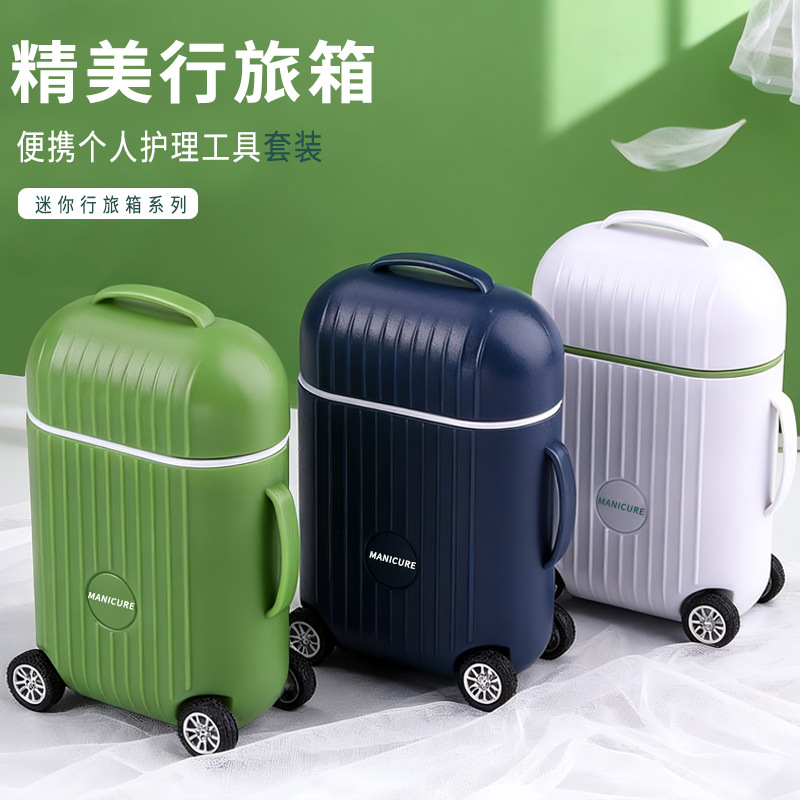 Customized Mini Travel Suitcase Nail Clipper Set, Home Gift Set, Nail Clipper Set, Nail Clippers, Manicure Tools