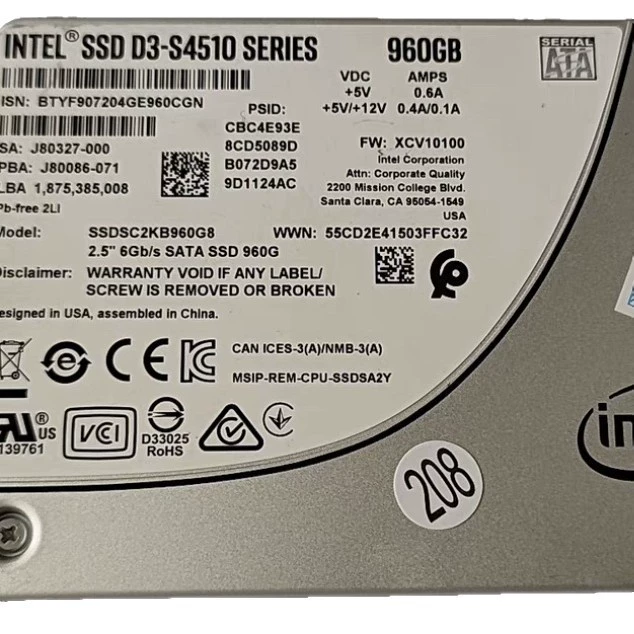 S4510 твердотельный накопитель 960ГБ