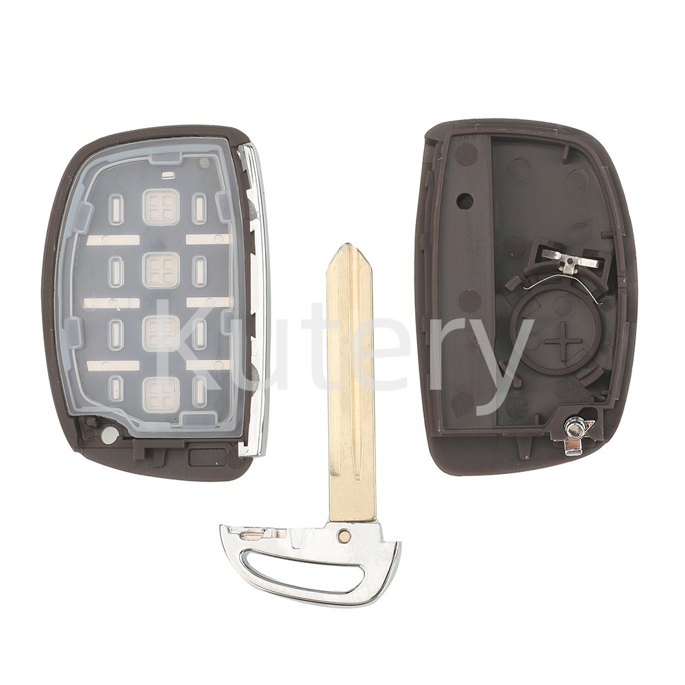 Suitable for 3-Key and 4-Key Hyundai Models, Including Mistra, Elantra, Ix35, Remote Control Car Key Shell with Battery Holder, Note the Blade