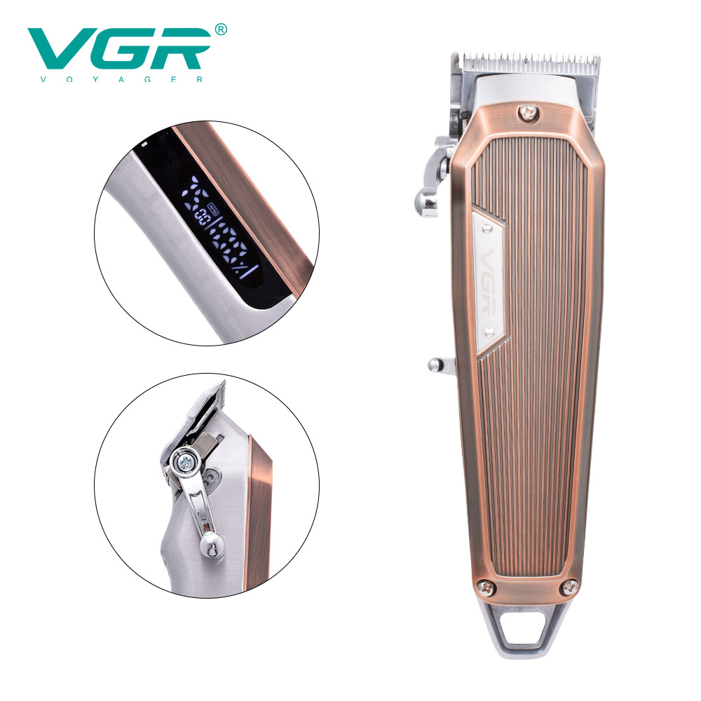 Tagliacapelli retrò in metallo, alta potenza, display digitale LCD, elettrodomestico per la cura personale e la casa._voghion.com