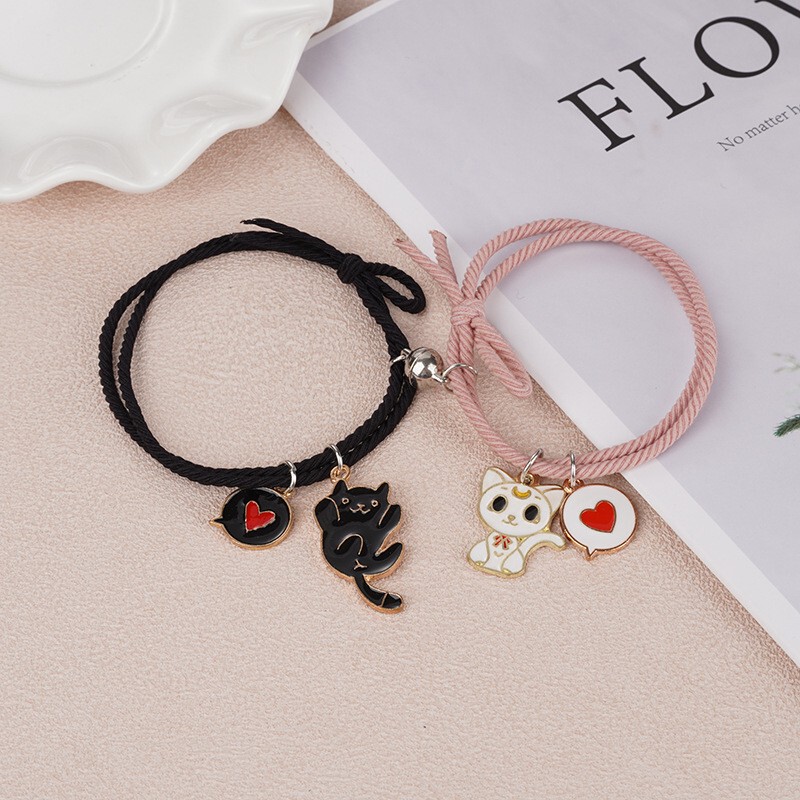 A variety of Milan rope spaceman astronaut couple bracelet a pair of men's and women's love magnetic-absorbing woven hand rope adjustable