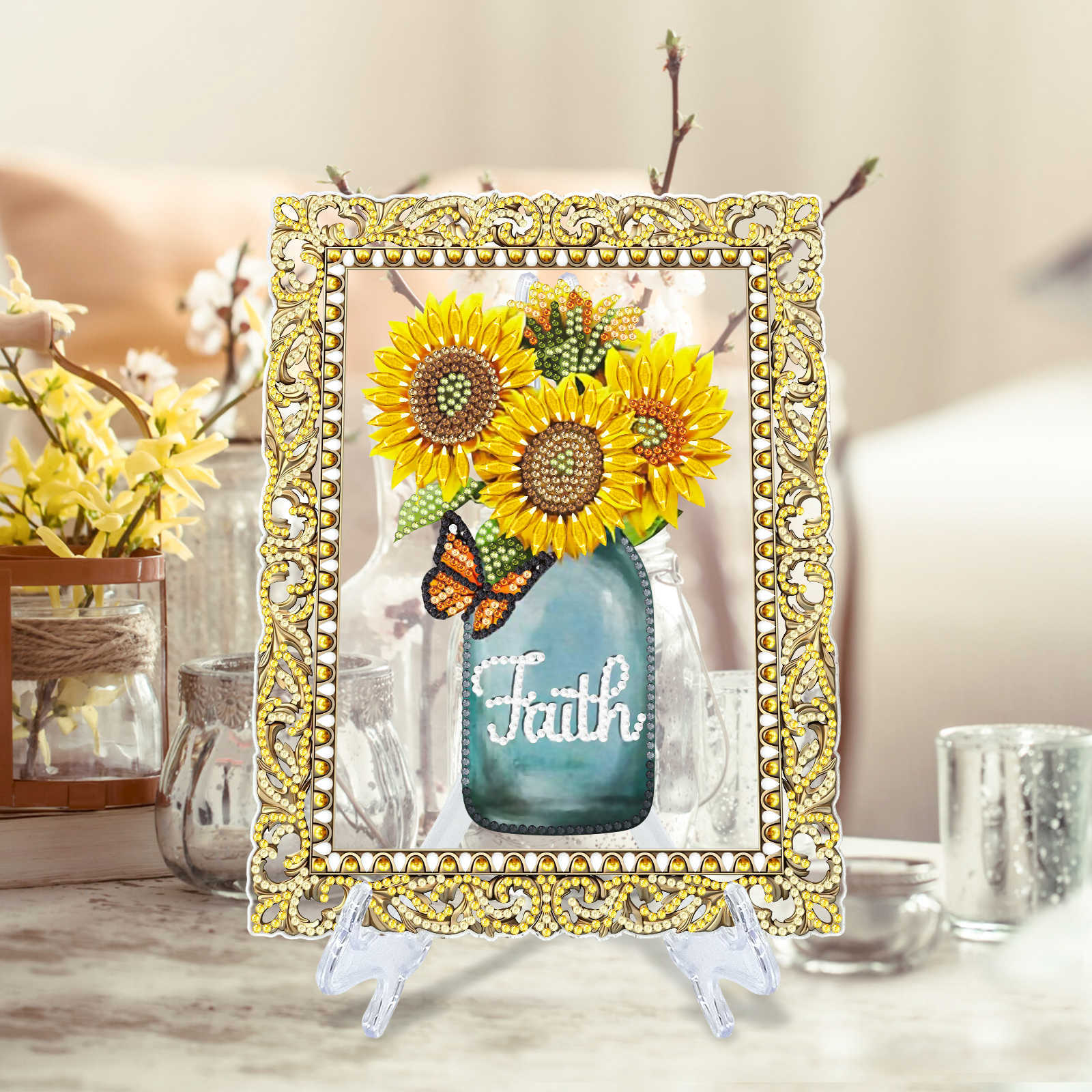 Pintura de diamantes periférica fuente transfronteriza hecha a mano dibujos animados DIY pegatinas de taladro decoración adornos de escritorio pueden ser distribuidos al por mayor