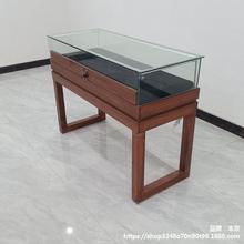 实木珠宝展示柜复古玻璃柜翡翠古玩玉器饰品柜展厅展馆博物馆展柜