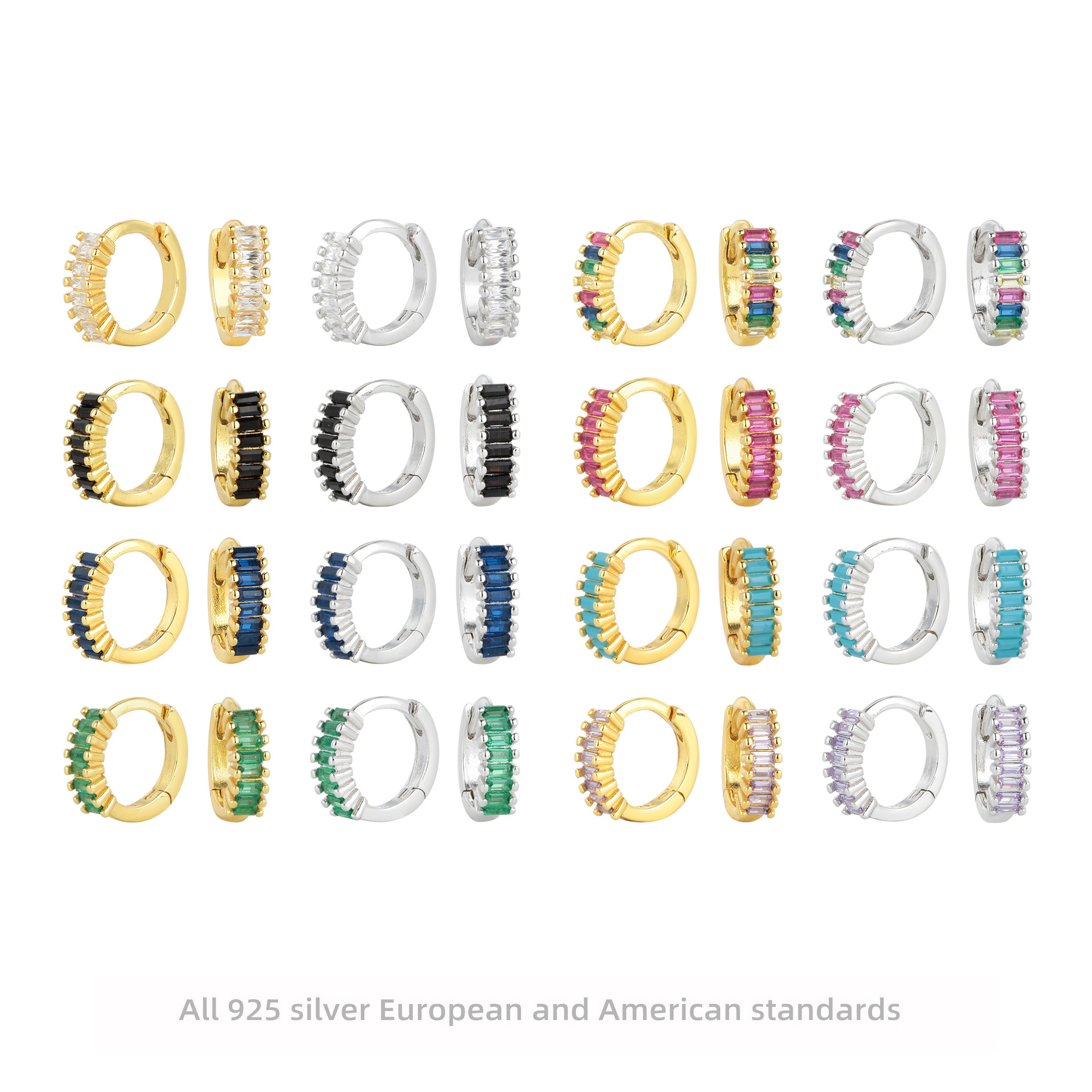 fashionable universal earrings with zircon