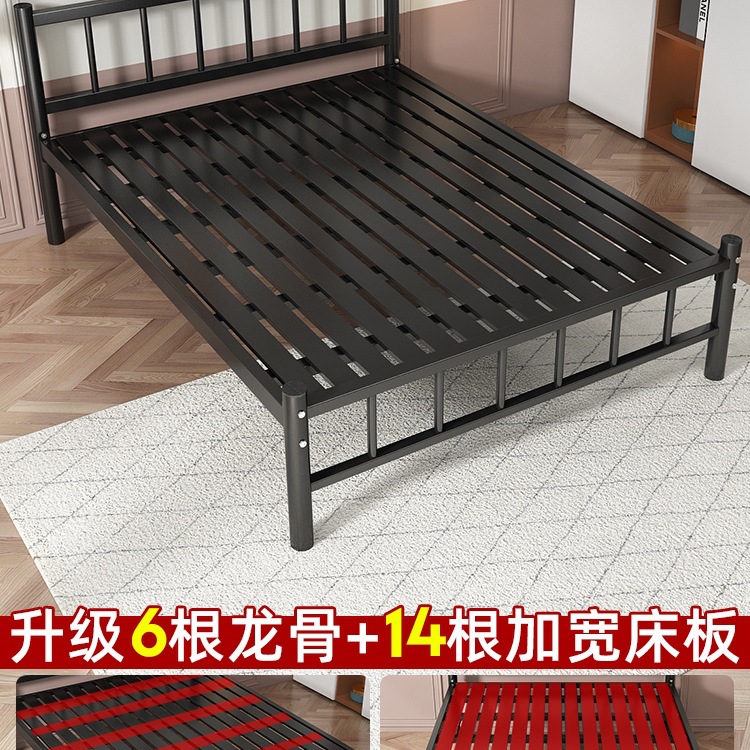 单人床铁床1m经济型现代简约宿舍床加厚加固家用简易出租房用1.5m