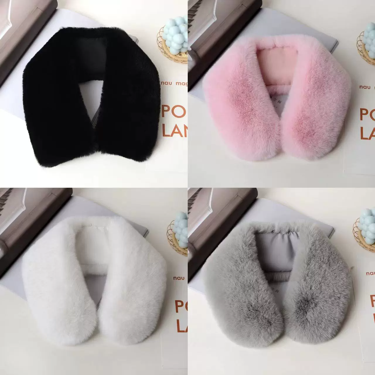 批发仿獭兔毛领服装服饰圆领方领派克服安保服消防服劳保服仿兔毛