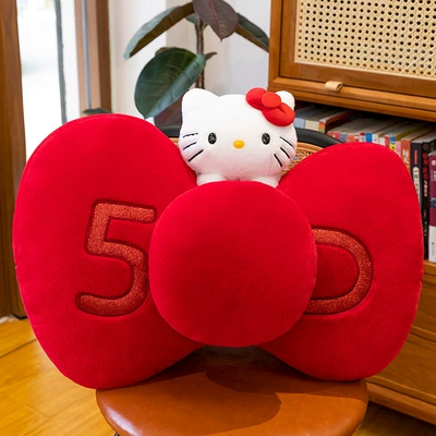 Plush Toy Apple Pillow Oyuncaq yastıqlar - kt-cat-bow-520-pillow-50cm