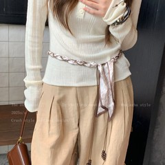 别样风采~法式丝巾长款腰带女生2025新款千禧甜酷辣妹风时尚配饰
