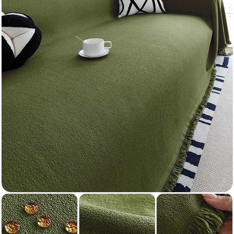 Vintage estilo francés peluche sofá toalla de tela cubierta completa cubierta cuatro estaciones universal cubierta impermeable a prueba de contaminación cojín cubierta