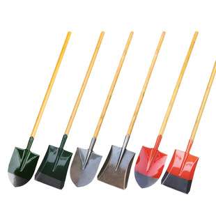 Large shovel 1.5 meters sharp shovel flat shovel 150cm steel shovel wooden handle shovel manganese steel quenching flood control emergency rescue