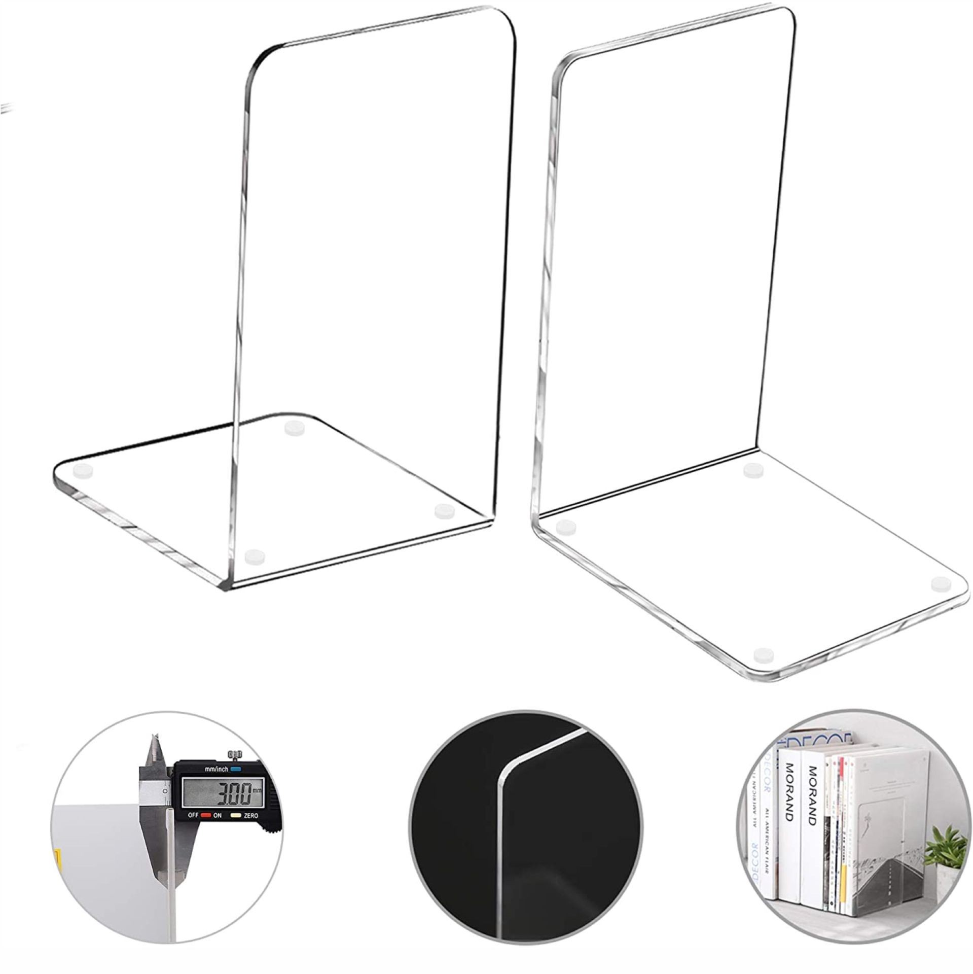 Soporte de libro de acrílico transparente exclusivo transfronterizo Almacenamiento de escritorio para estudiantes tablero de partición al por mayor soporte de libro