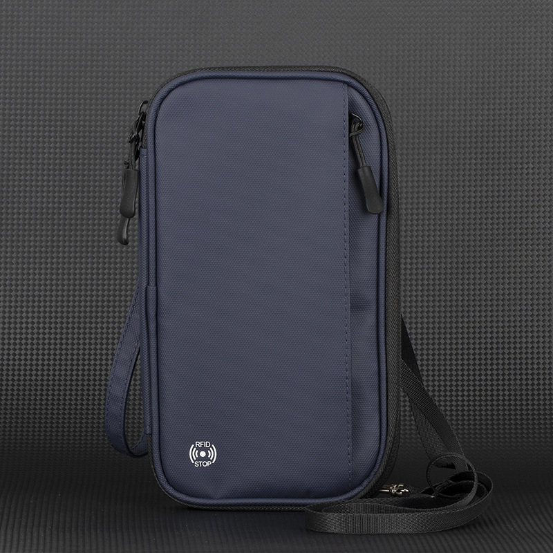 Anti-theft passport holder for overseas study and travel, multi-functional document holder, passport clip, card holder, high-end men's style