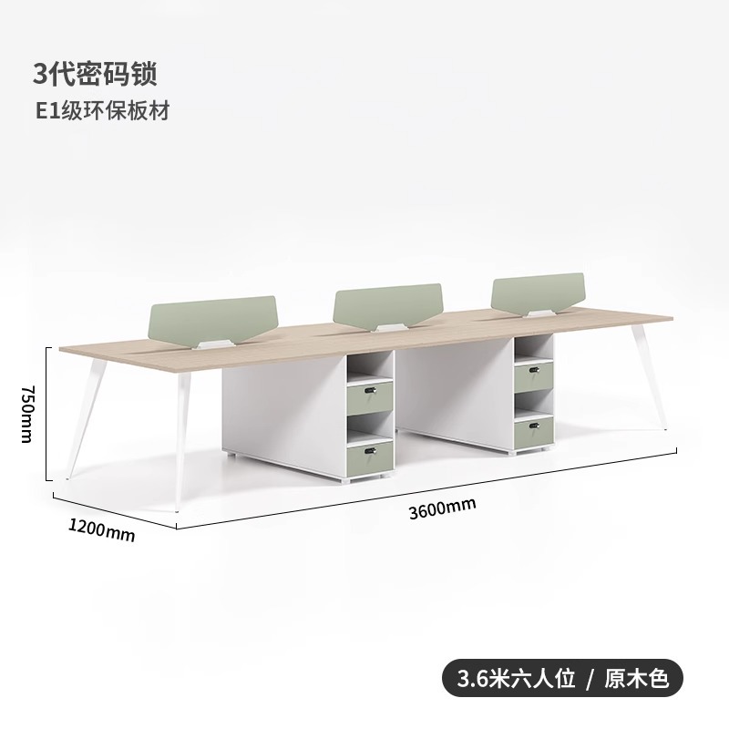 Mesa y silla de oficina simple y moderna de personal combinada tarjeta de trabajo de cuatro personas doble mesa de computadora de posición única