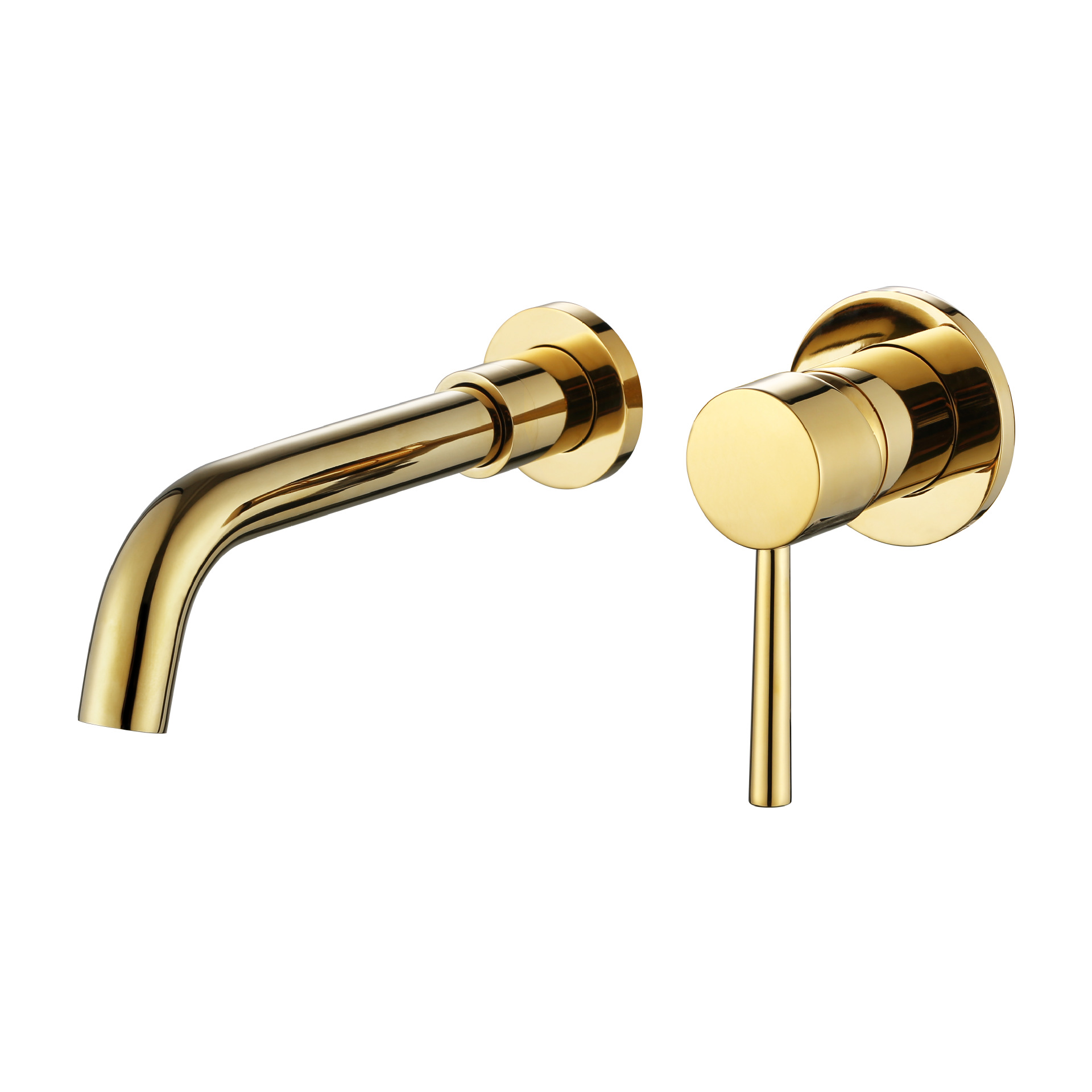 Yiyu black brass wall-mounted faucet for hand washing and washbasin, concealed washbasin faucet, cold and hot faucet undefined