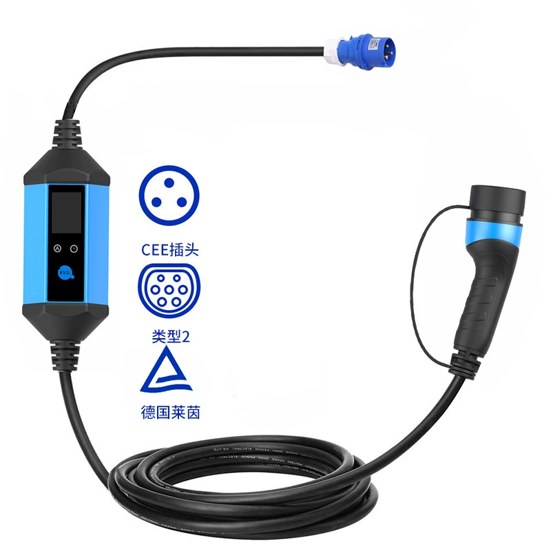 Европейский стандарт, зарядное устройство для электромобилей на новой энергии, 32A, однофазный трехфазный зарядный пистолет, бытовой портативный зарядный пистолет