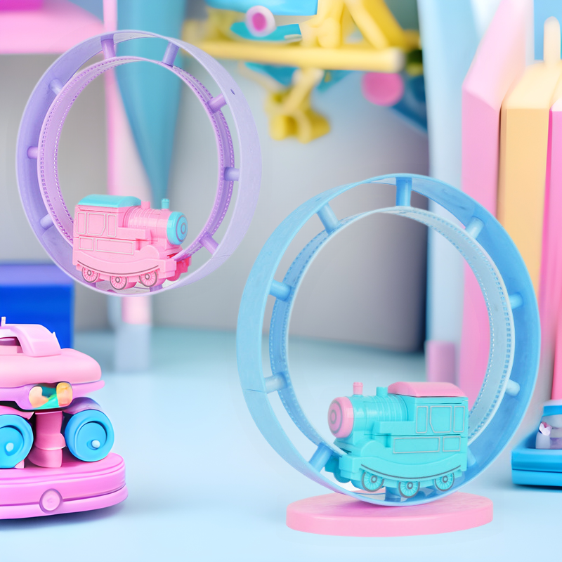 Clearance Night Market Stall Children's Wind-Up Rolling Train Circular Track Clockwork Toy Supermarket Stationery Store Wholesale