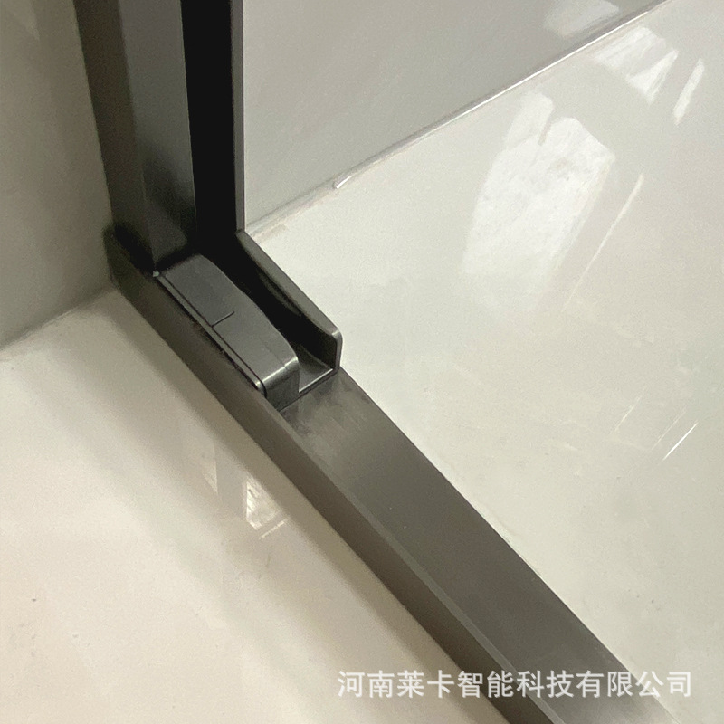 Mampara de Ducha de Vidrio Templado 1 Panel Fijo y 1 Móvil, Marco Estrecho, para Baño