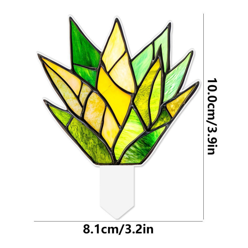 跨境新款2D亚克力盆栽花盆栽装饰插件户外草坪装饰植物摆件|undefined