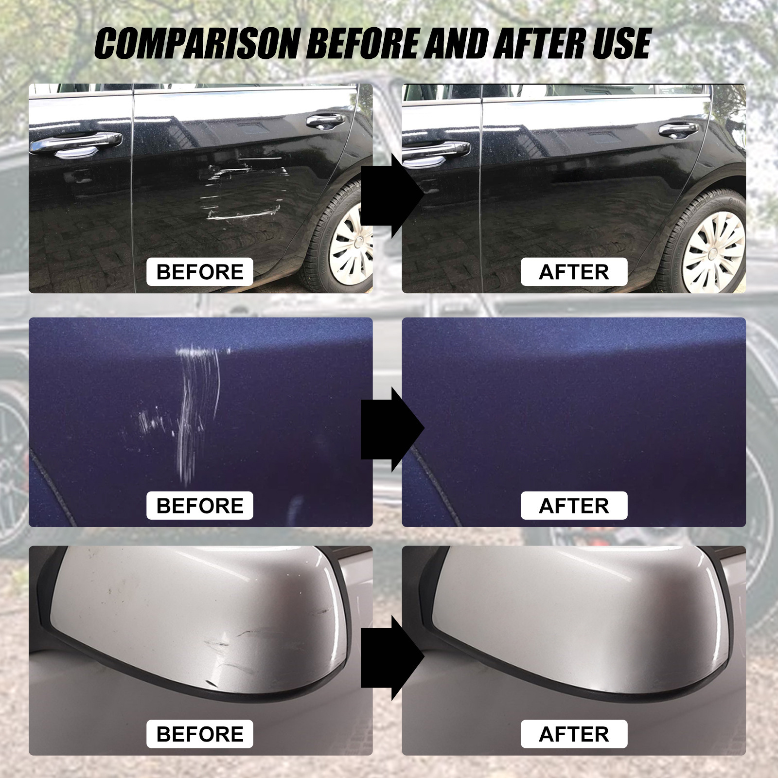 Rayhong Car Paint Care Scratch Repair Agent Removes Car Paint Scratches, Renovates, Protects Scratches, Decontaminates, Polishes and Polishes