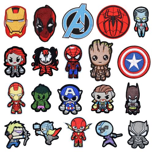 New Iron Man embroidery cloth stickers Marvel patch stickers cartoon computer embroidery chapter anime character embroidery label ironing